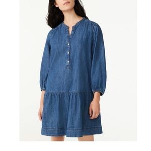 Free Assembly denim drop waist dress